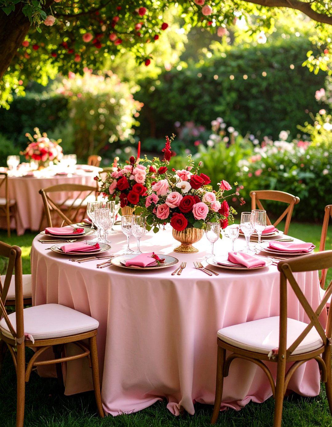 Red and Blush Garden Party Wedding - 24 Red Wedding Theme Ideas
