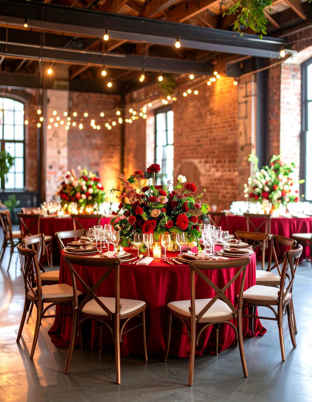 Red and Copper Industrial Wedding - 24 Red Wedding Theme Ideas