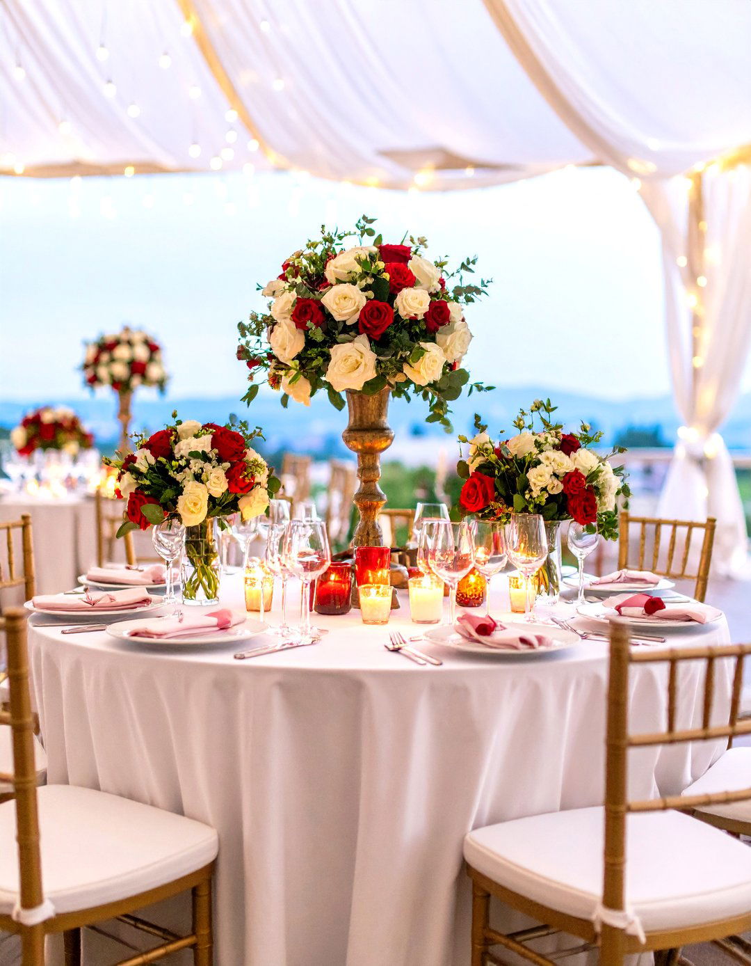 Red and White Valentines Romance Wedding - 24 Red Wedding Theme Ideas