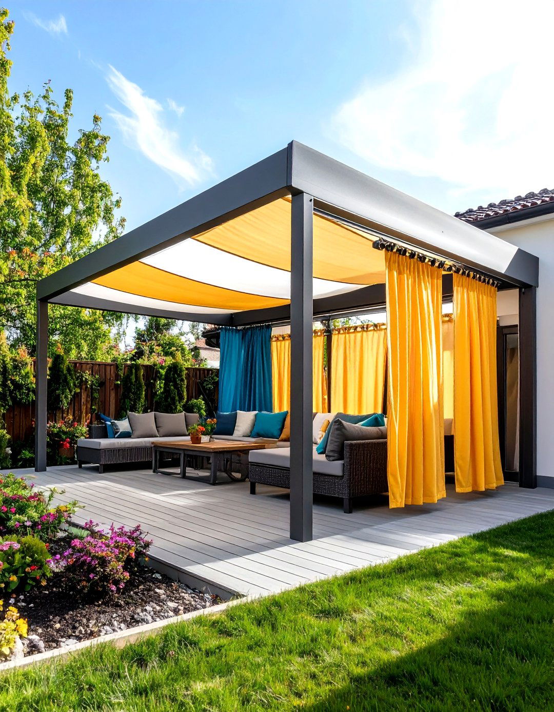 Removable Fabric Panels - 24 Pergola Cover Ideas
