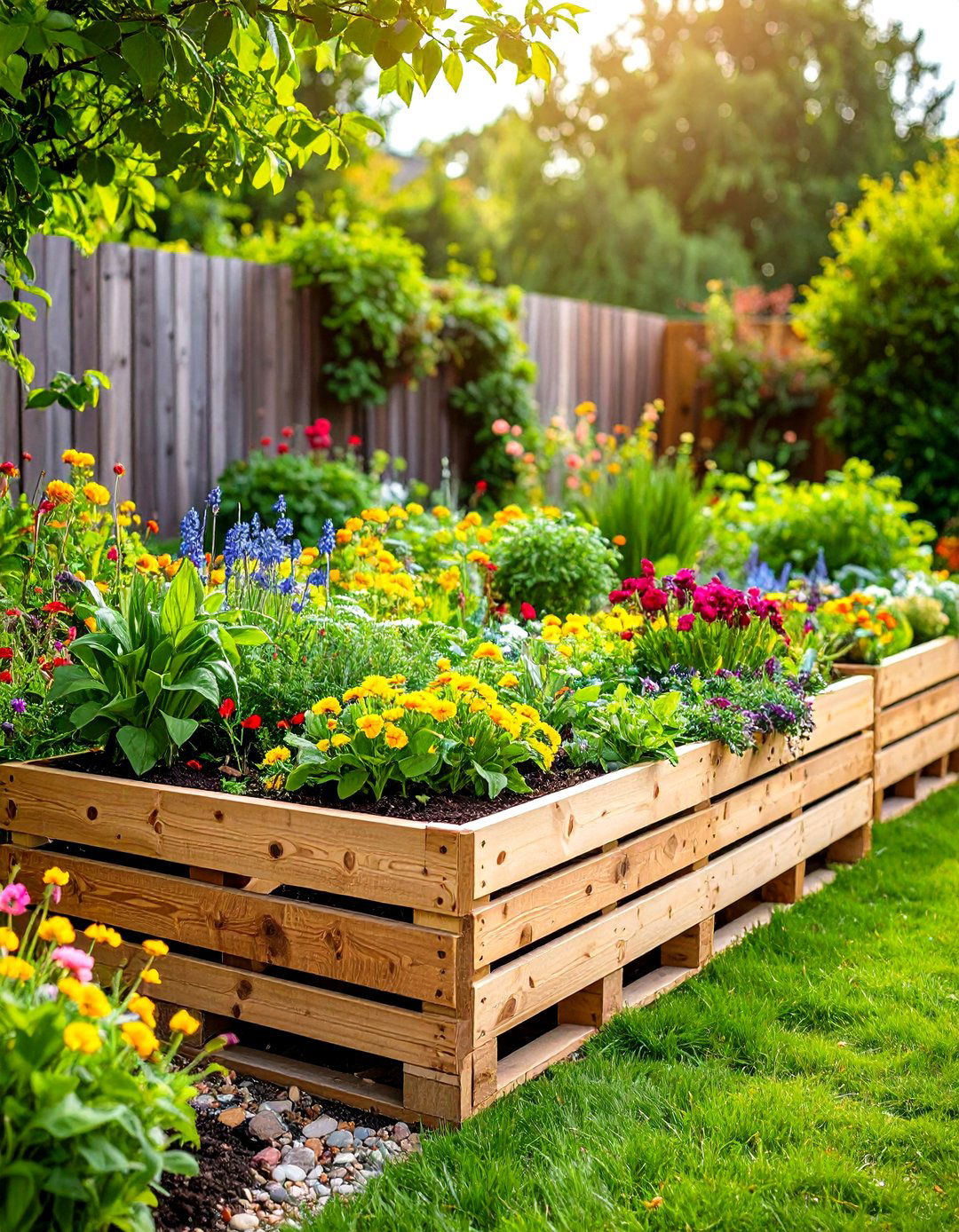 Repurposed Pallet Wood Garden Beds - 24 Raised Garden Bed Ideas