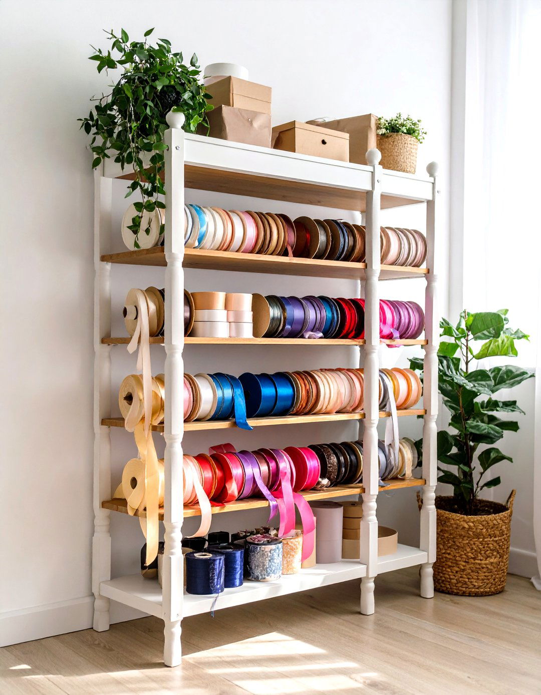 Repurposed VHS Storage Rack Conversion - 24 Ribbon Storage Ideas