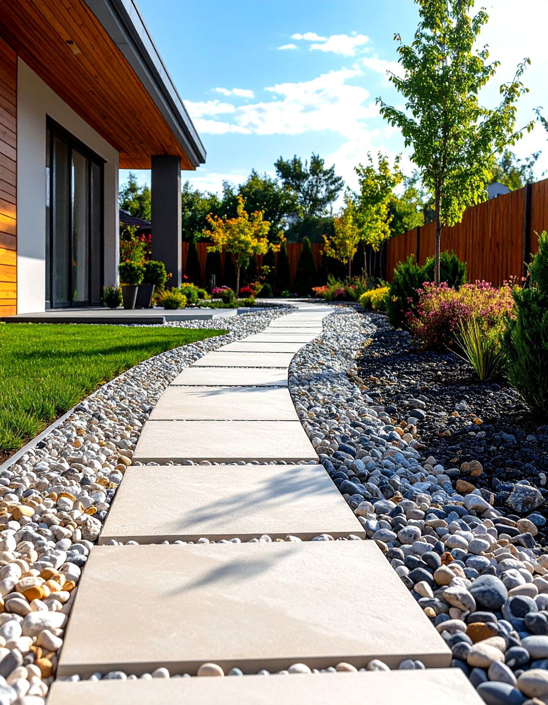 Resin Bound Aggregate Walkway with Modern Appeal - 24 walkway ideas