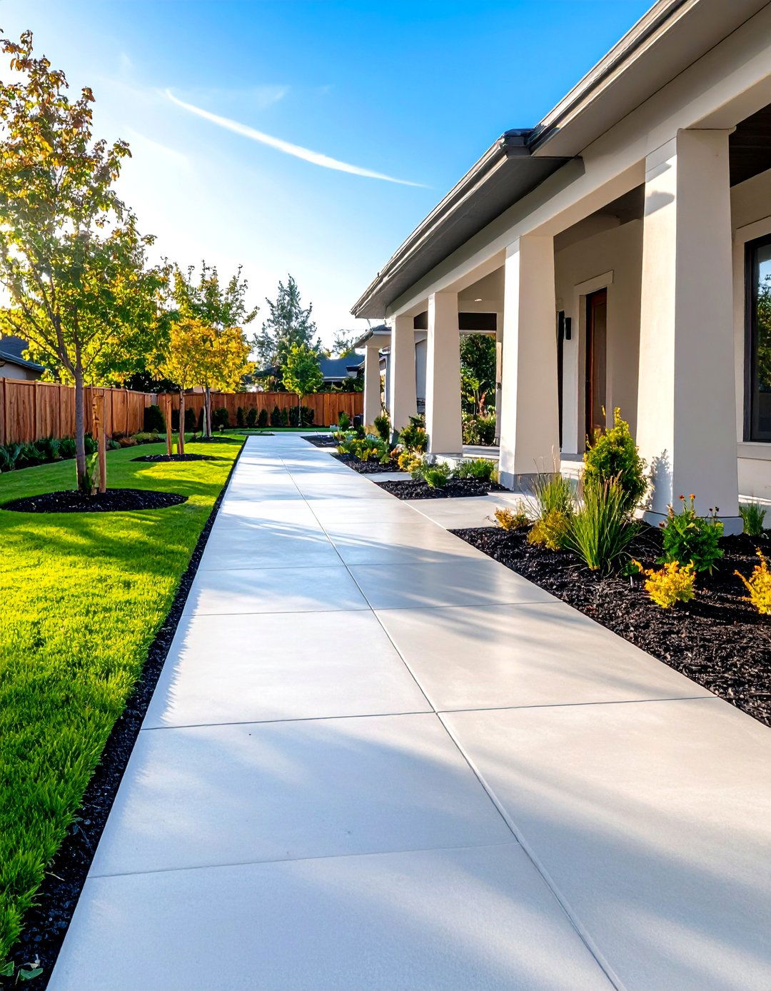 Resurfaced Concrete Walkway Restoration - 24 Concrete Walkway Ideas