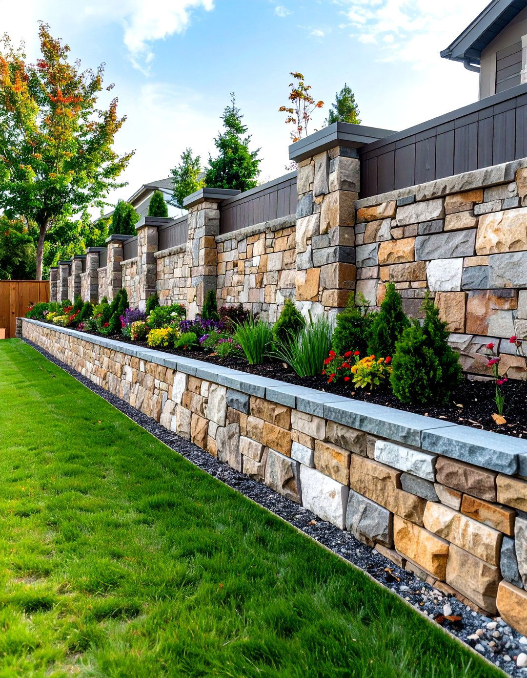Retaining Wall Privacy - 24 Backyard Privacy Ideas