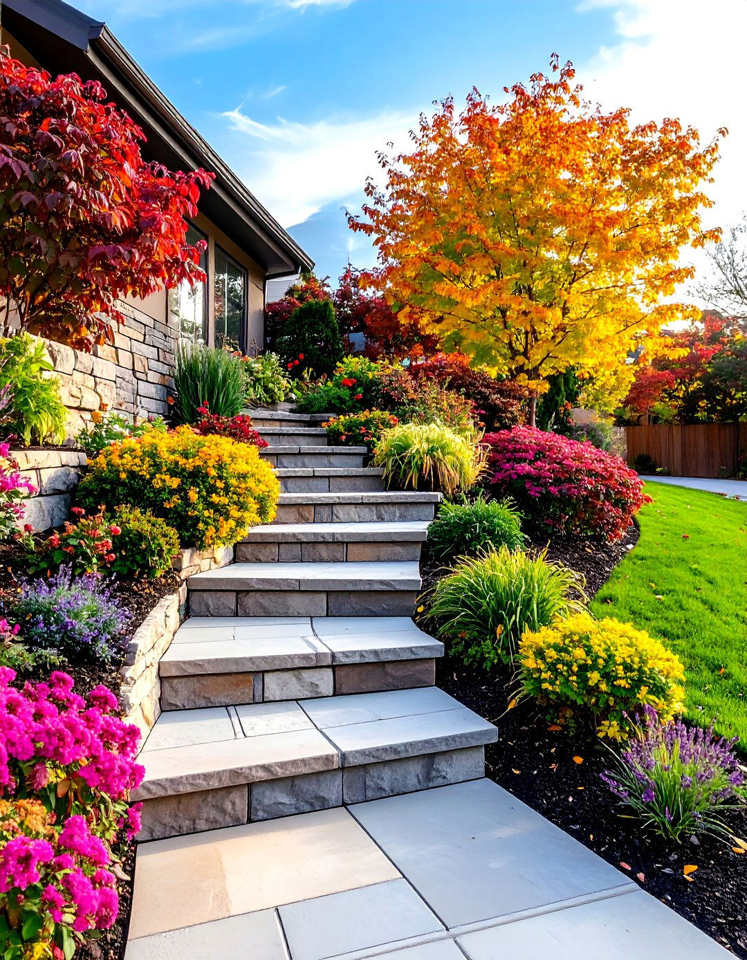 Retaining Wall Steps - 24 Front Step Ideas