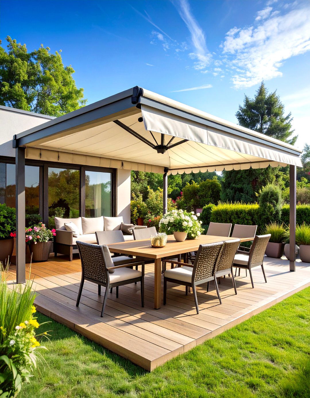 Retractable Awning Covers - 24 Deck Roof Ideas