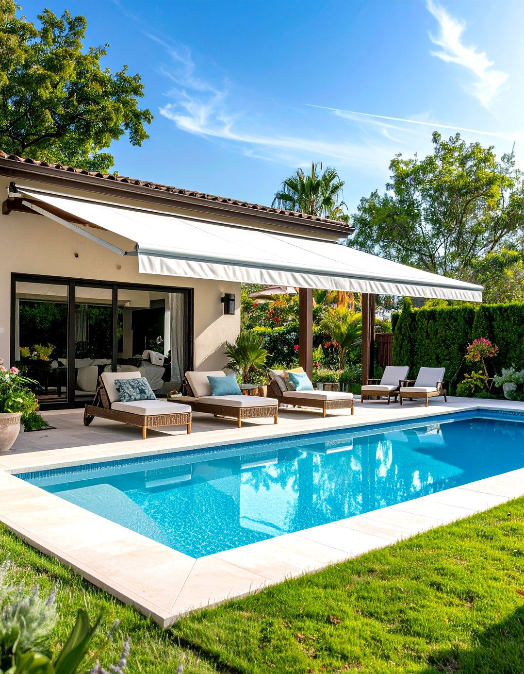 Retractable Awning Systems - 24 Pool Shade Ideas