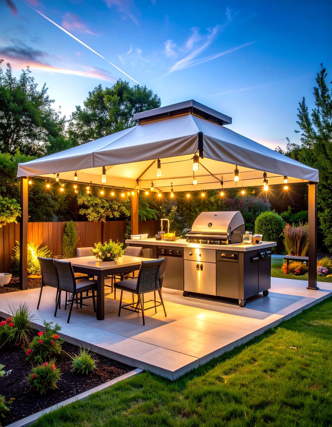 Retractable Canopy Grill Station - 24 Grill Station Ideas