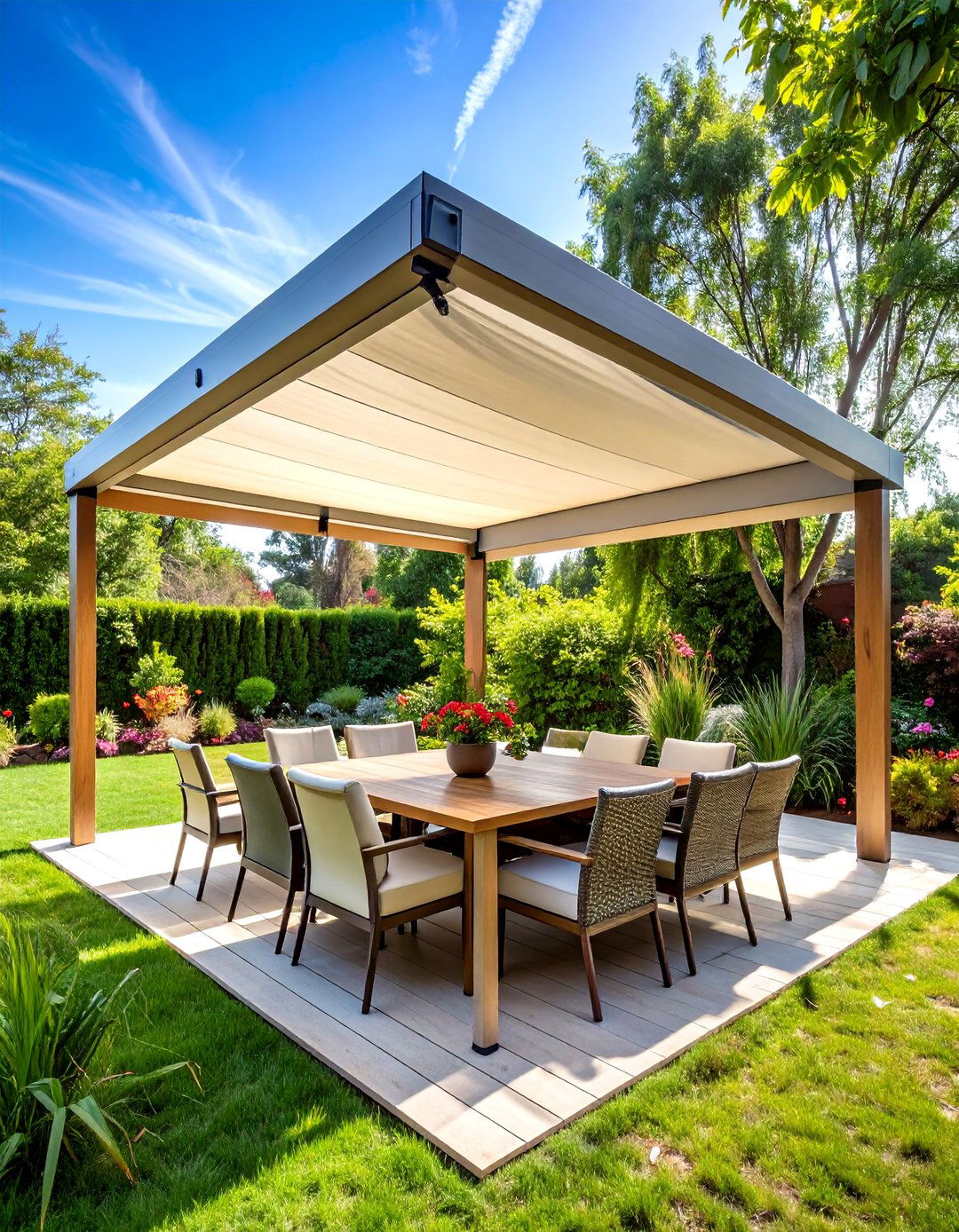 Retractable Canopy Pergola System - 24 Patio With a Pergola Ideas