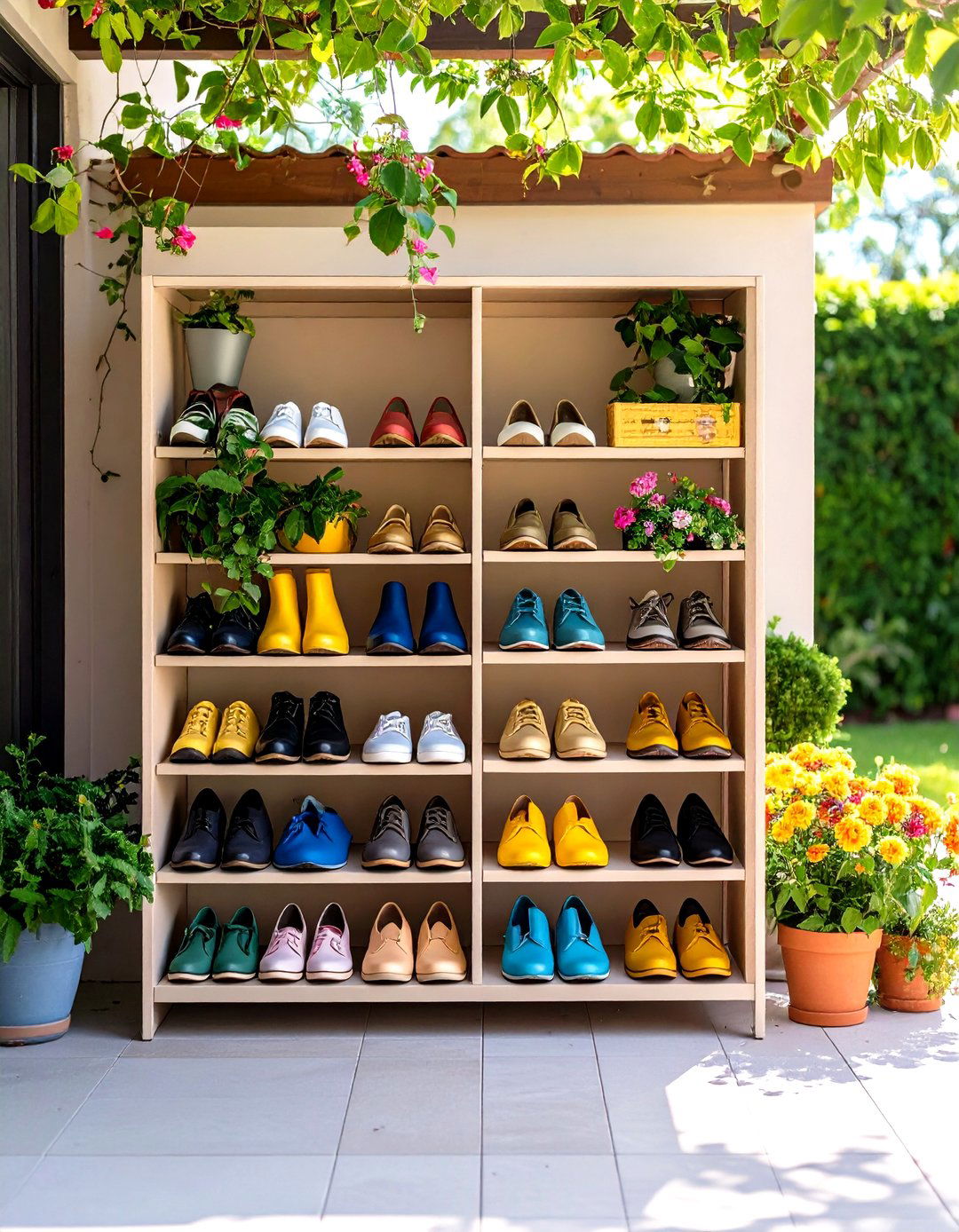 Retractable Outdoor Shoe Storage - 24 Outdoor Shoe Storage Ideas