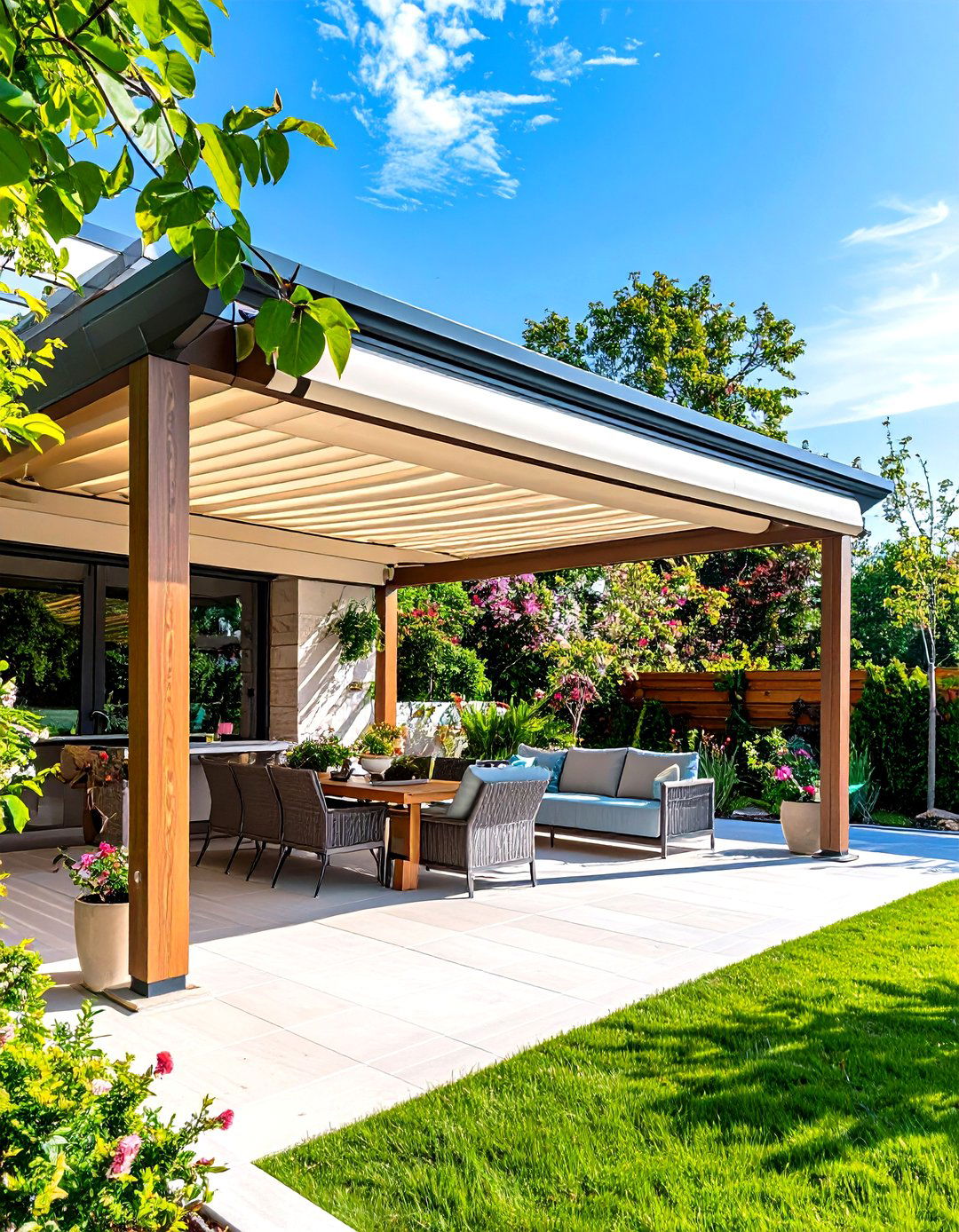 Retractable Pergola Privacy - 24 Privacy Patio Ideas