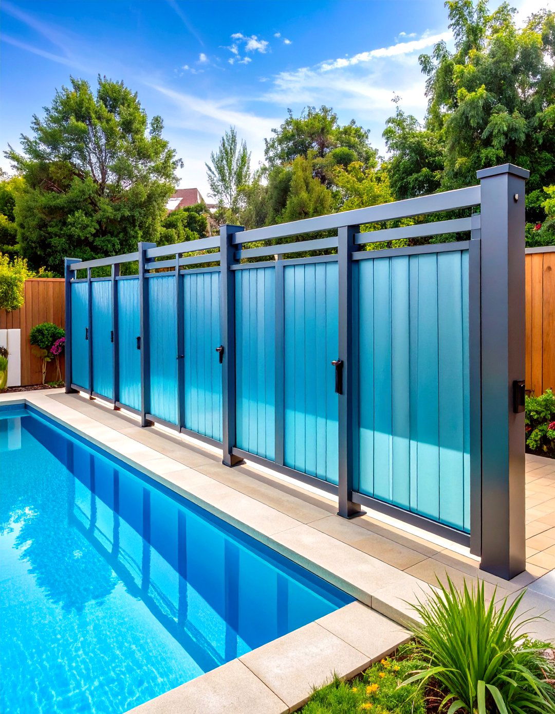 Retractable Pool Fence with Automated Operation - 24 Pool Fence Ideas