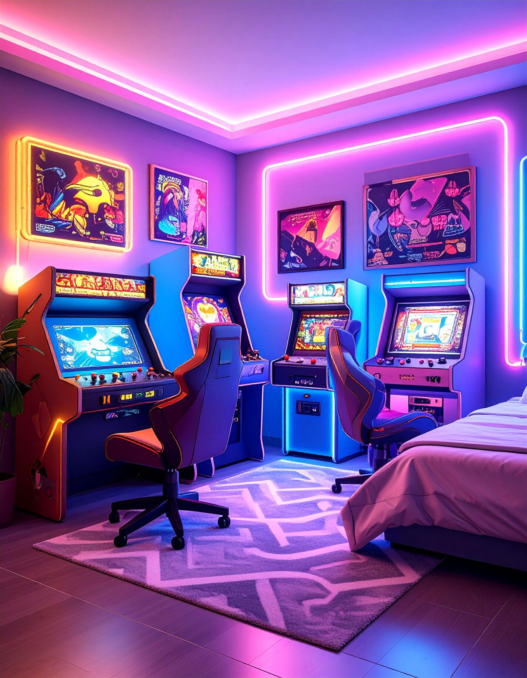 Retro Arcade Gaming Atmospheres - 24 90s Bedroom Decor Ideas