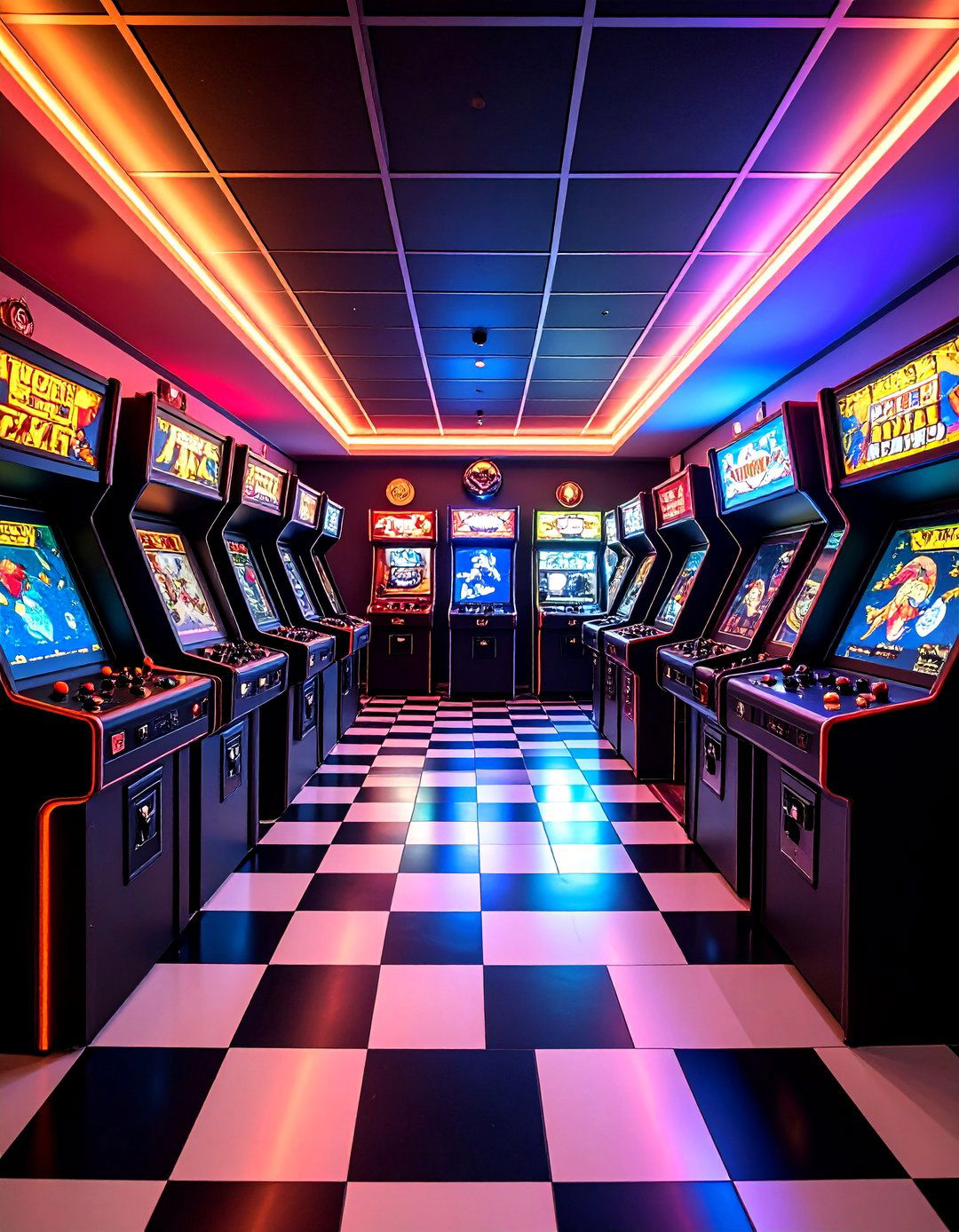 Retro Arcade Gaming Cave - 24 Black Gaming Room Ideas