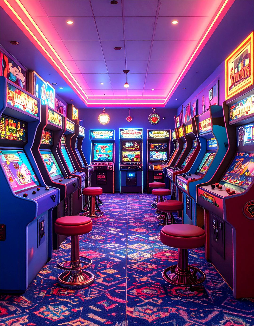 Retro Arcade Gaming Corner - 24 Small Game Room Ideas