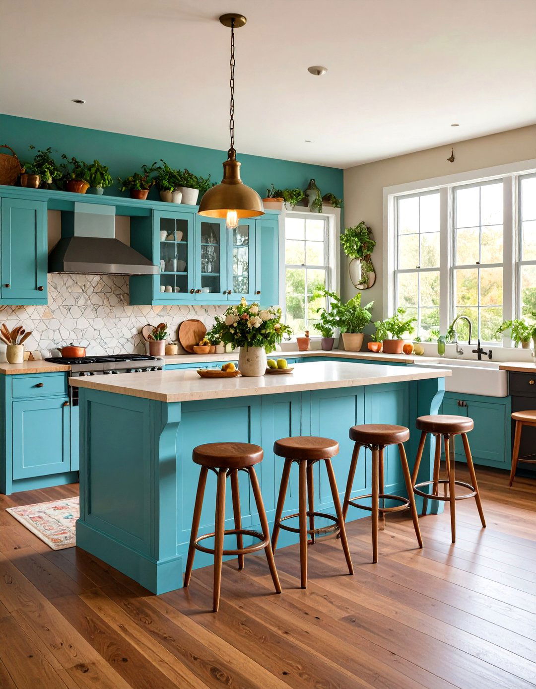 Retro Breakfast Bar Kitchen - 24 Vintage Kitchen Ideas