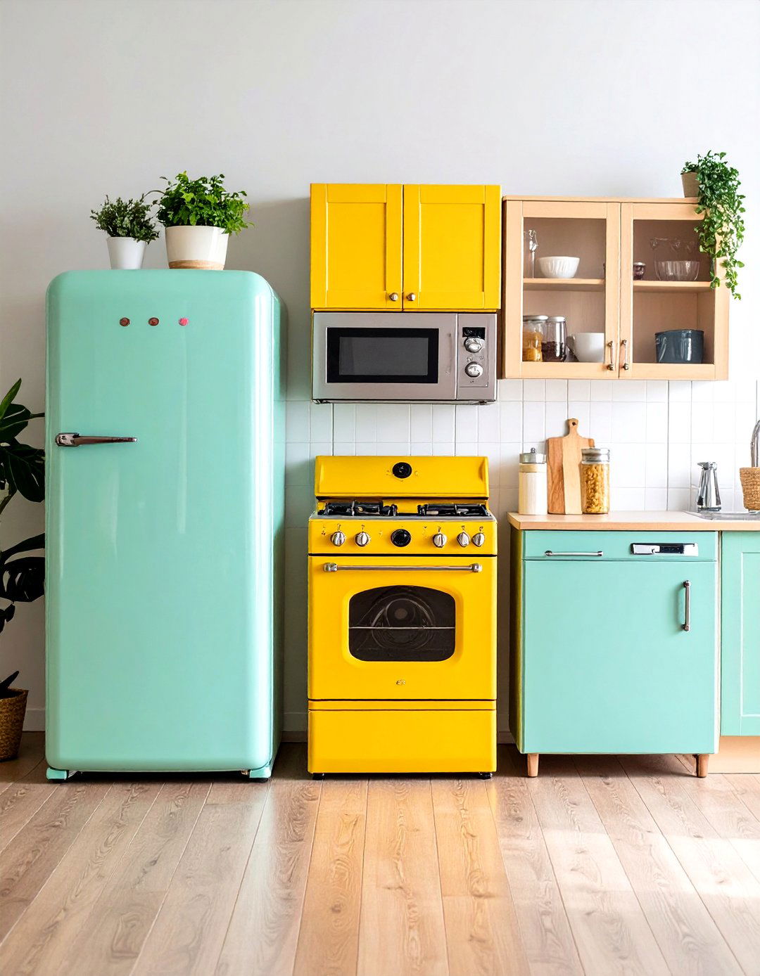 Retro Color Pop Appliance Collection - 24 Mid-century Modern Kitchen Ideas