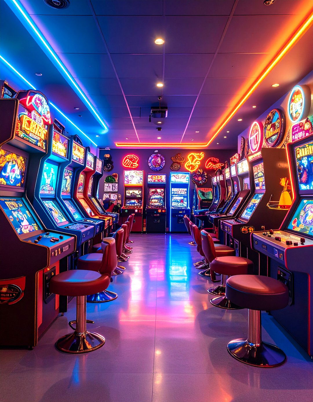 Retro Gaming Arcade Den - 24 Aesthetic Room Ideas
