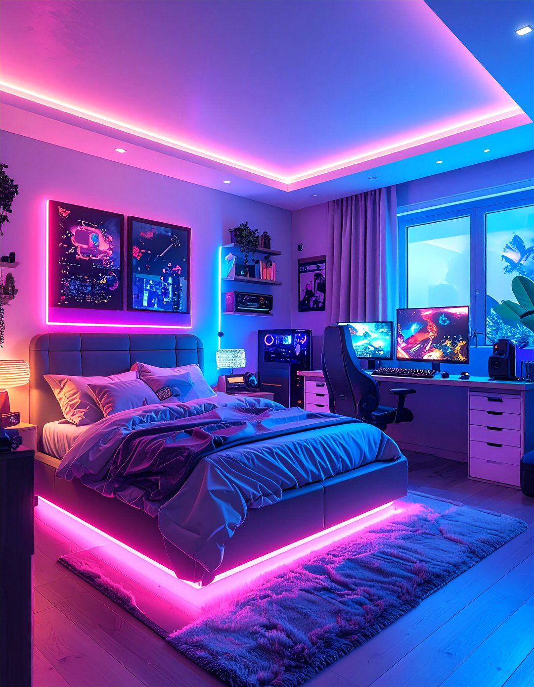Retro Gaming Indie Room with Pixel Art Decor - 24 Indie Room Ideas