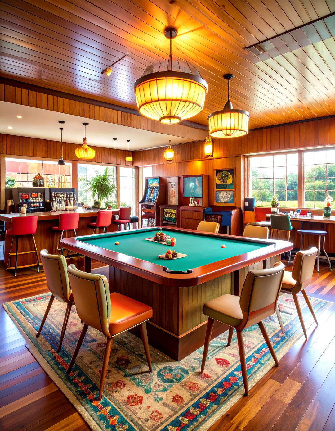 Retro Mid Century Gaming Lounge - 24 Luxury Game Room Ideas
