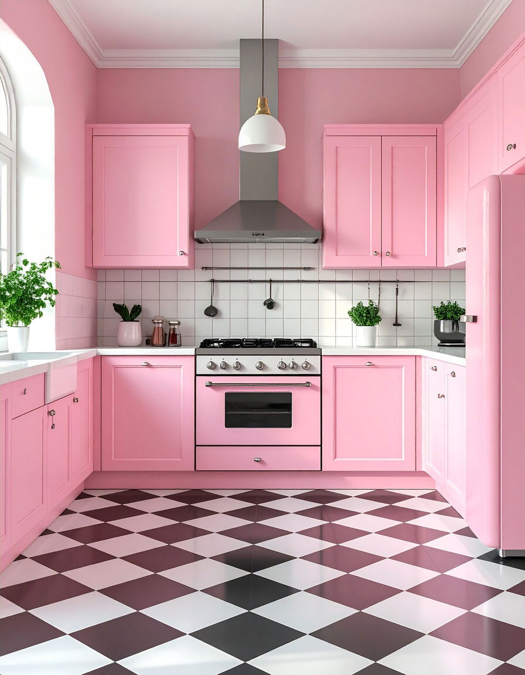 Retro Pink Kitchen Design - 24 Pink Room Ideas