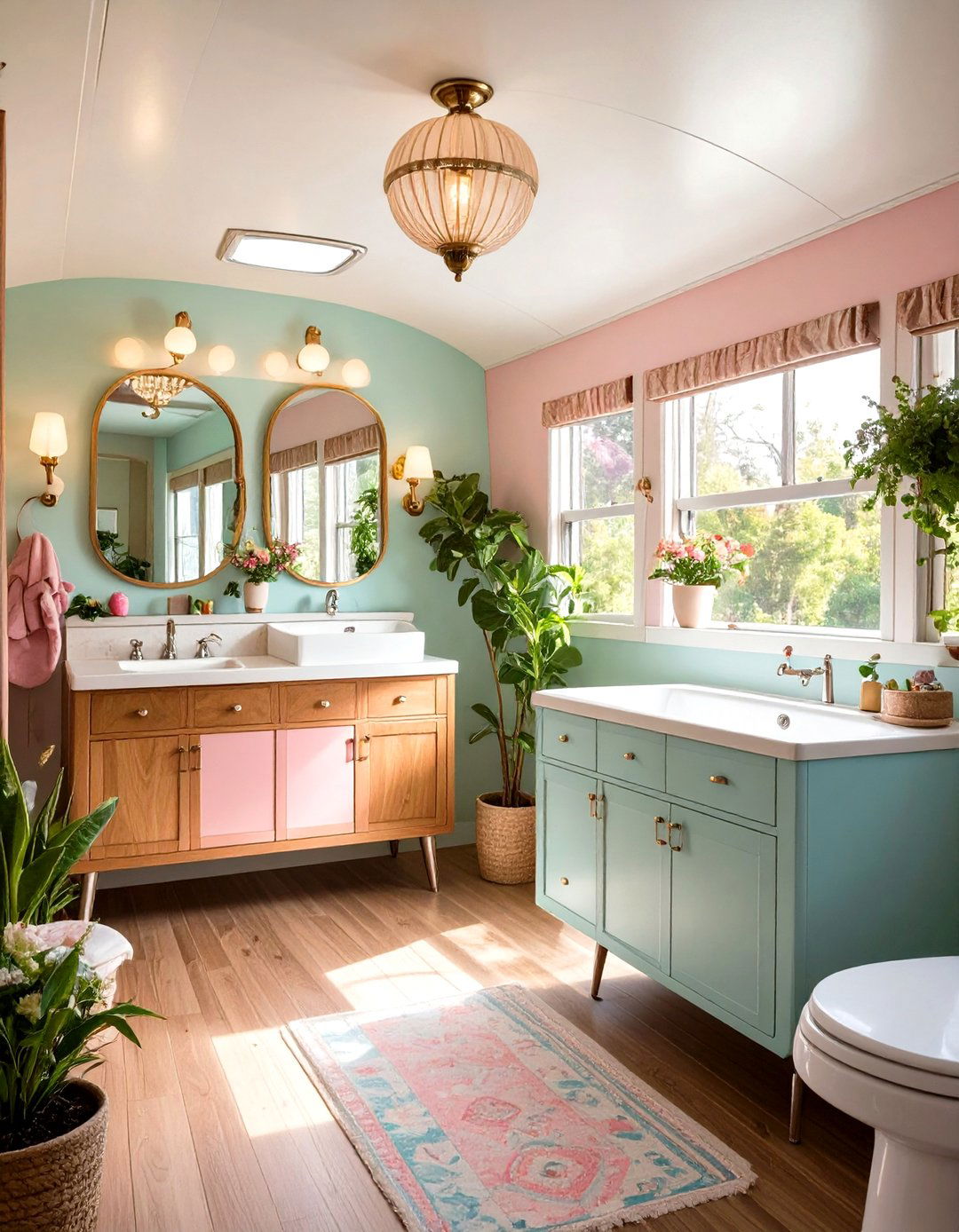 Retro Vintage Charm Revival - 24 Small Rv Bathroom Ideas