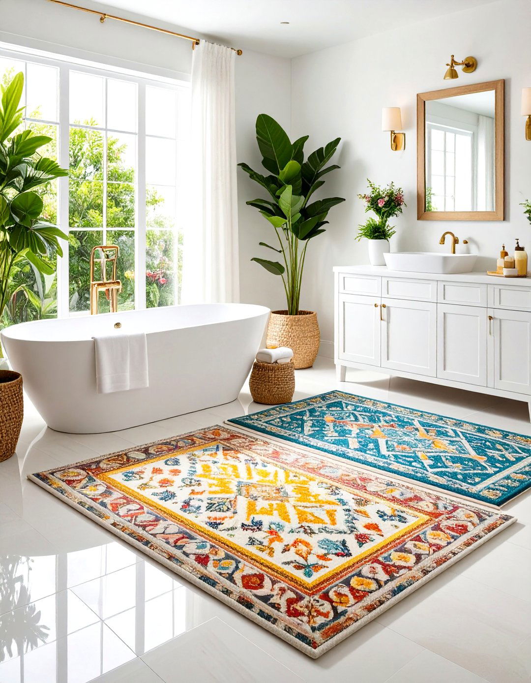 Reversible Dual Purpose Bathroom Rugs - 24 Bathroom Rug Ideas