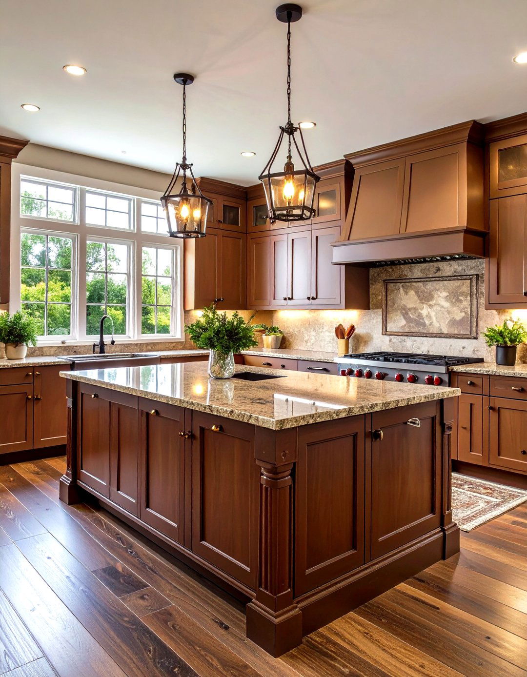 Rich Brown Kitchen Islands - 24 Kitchen Island Color Ideas