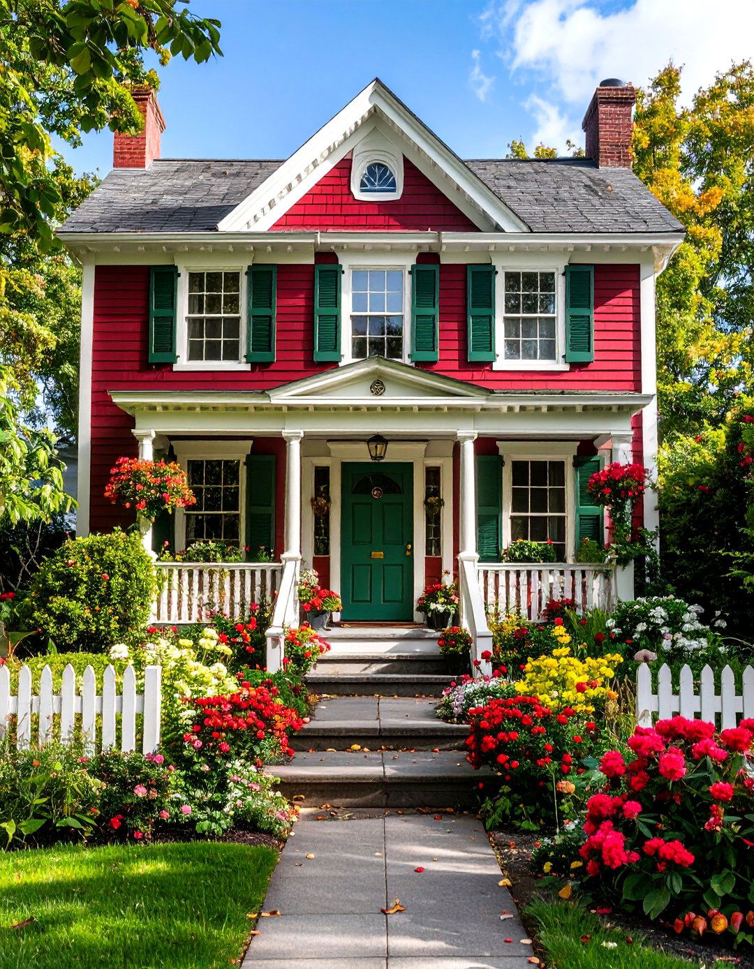 Rich Burgundy Statement - 24 Exterior Color Palettes for Small Homes