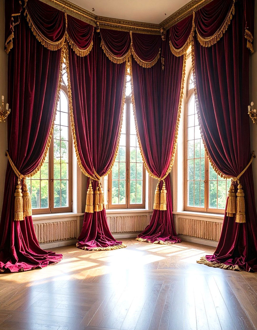 Rich Fabric Window Treatments - 24 Medieval Home Decor Ideas