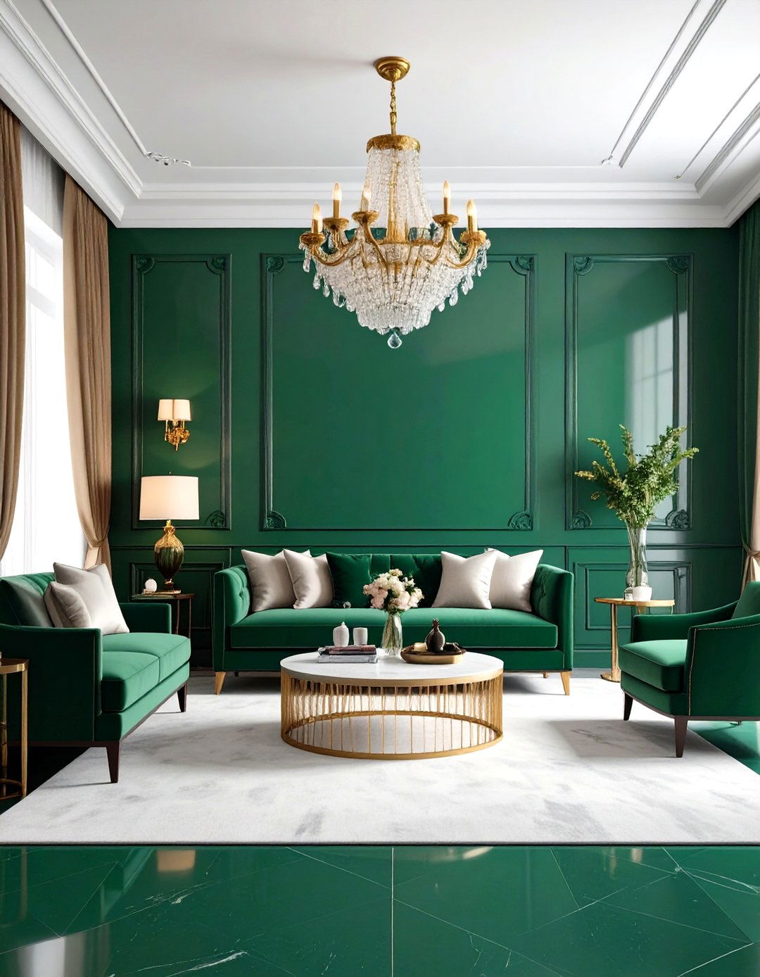 Rich Jewel Tone Paint Selections - 24 Living Room Accent Wall Ideas