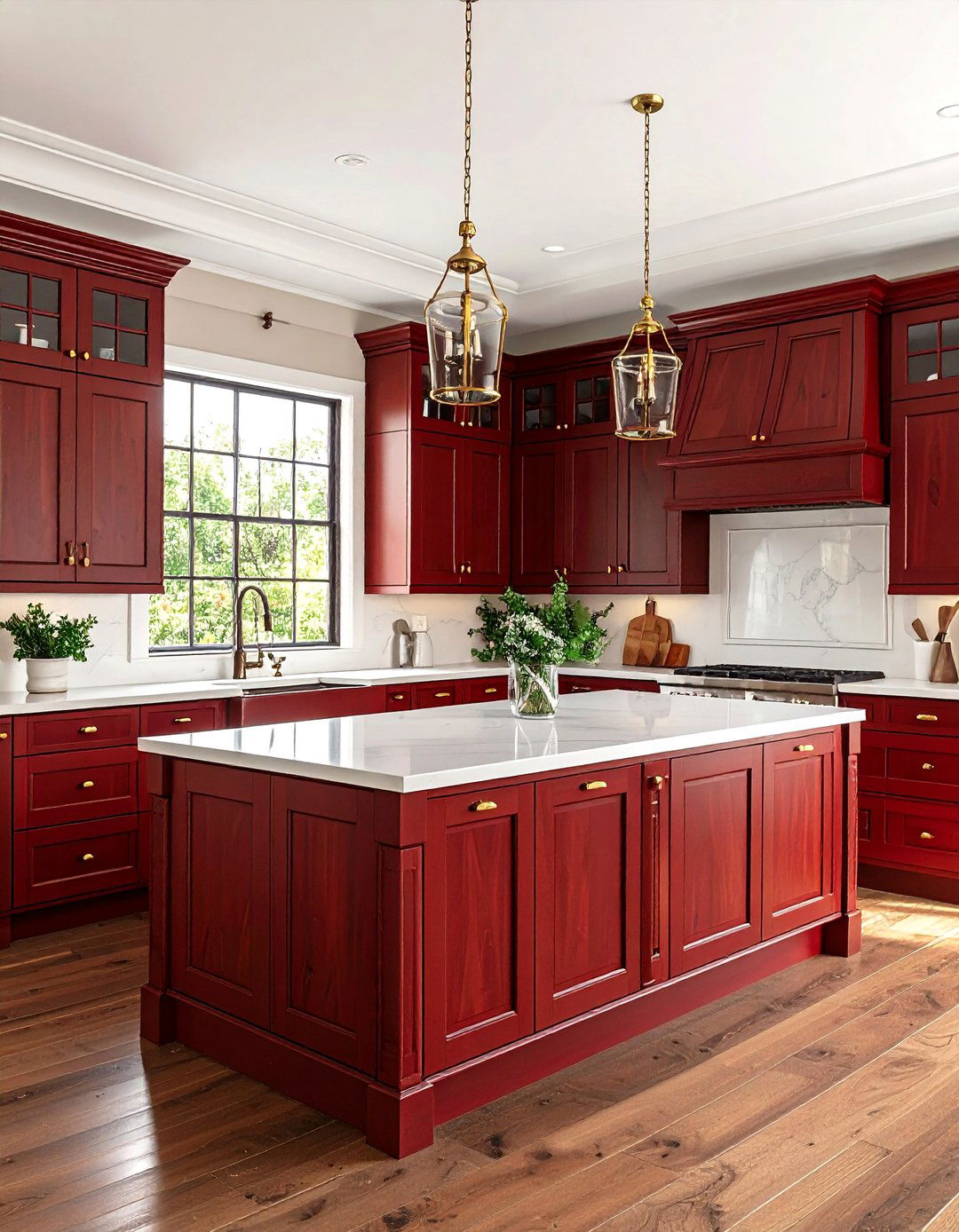 Rich Mahogany Traditional Kitchen - 24 Brown Kitchen Ideas
