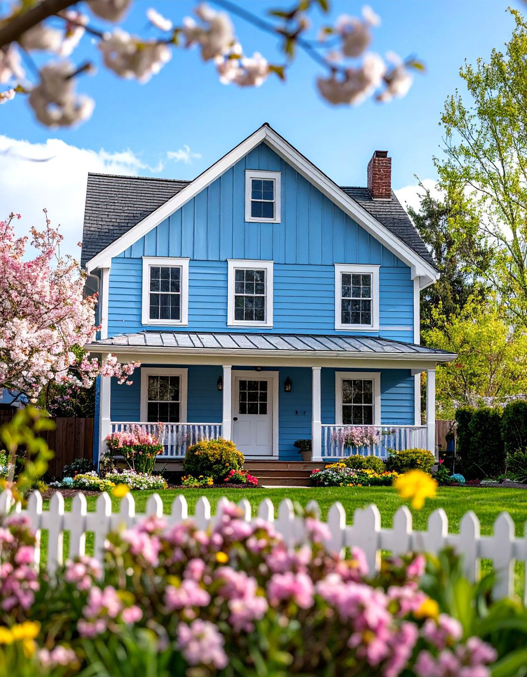 Robins Egg Blue Spring Fresh - 24 blue exterior house paint ideas