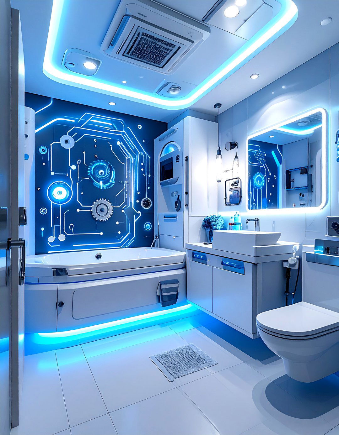 Robot Laboratory Boys Bathroom - 24 Boy Bathroom Ideas