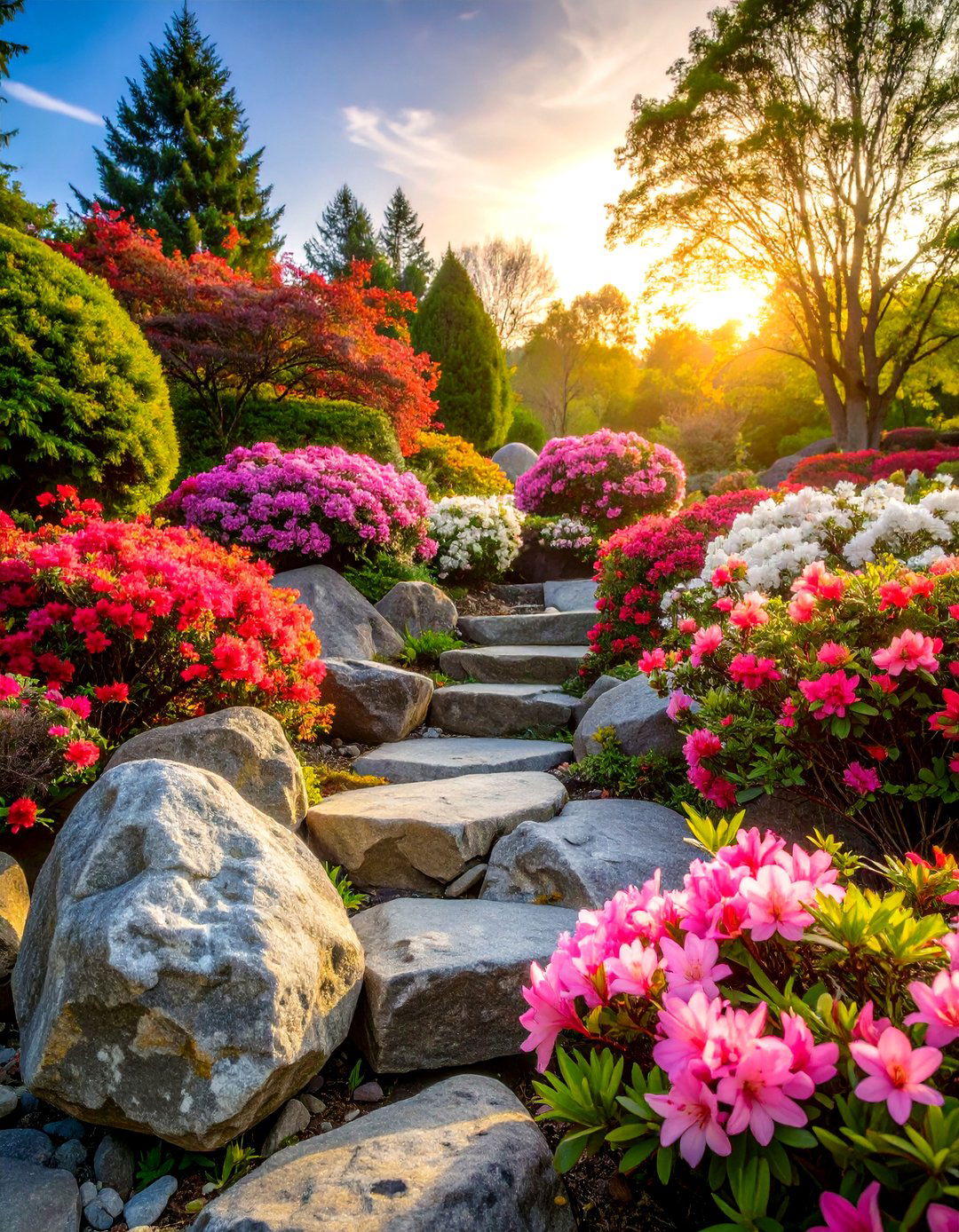 Rock Garden Azalea Accent - 24 Azalea Garden Ideas