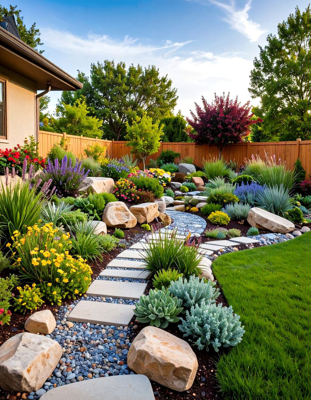 Rock Garden Flower Beds - 24 Front Yard Flower Bed Ideas
