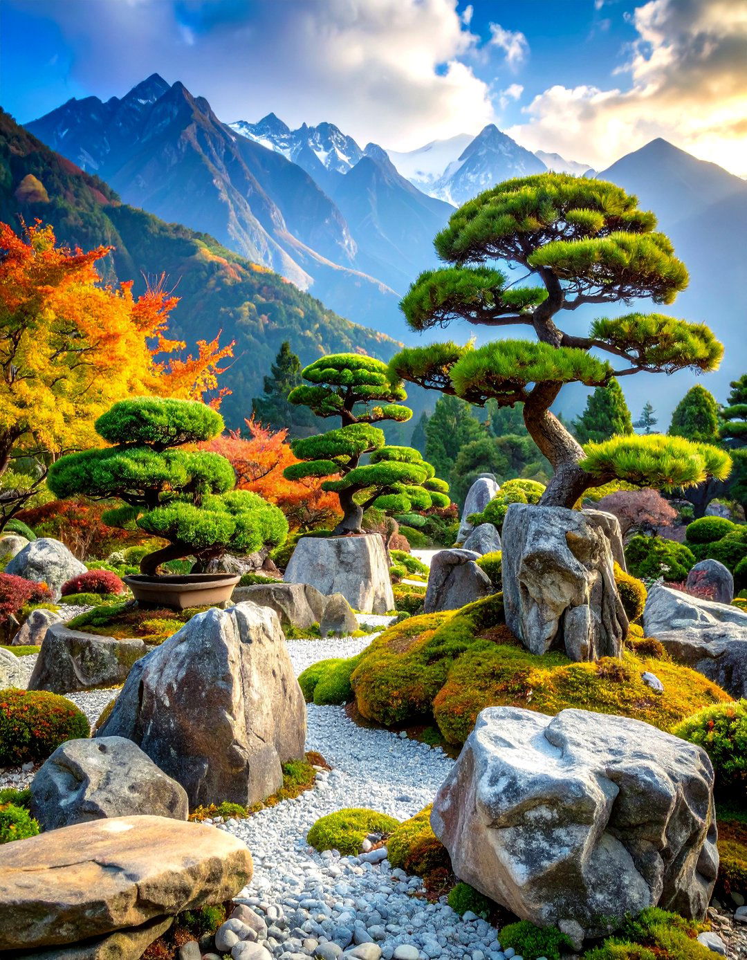 Rock Garden Landscape with Bonsai Accents - 24 Bonsai Garden Ideas