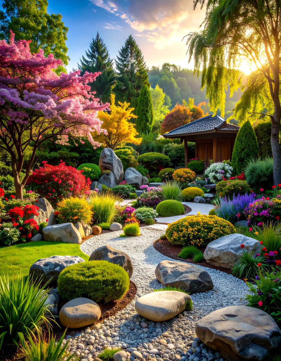 Rock Garden Natural Setting - 24 Outdoor Cat Tree Ideas