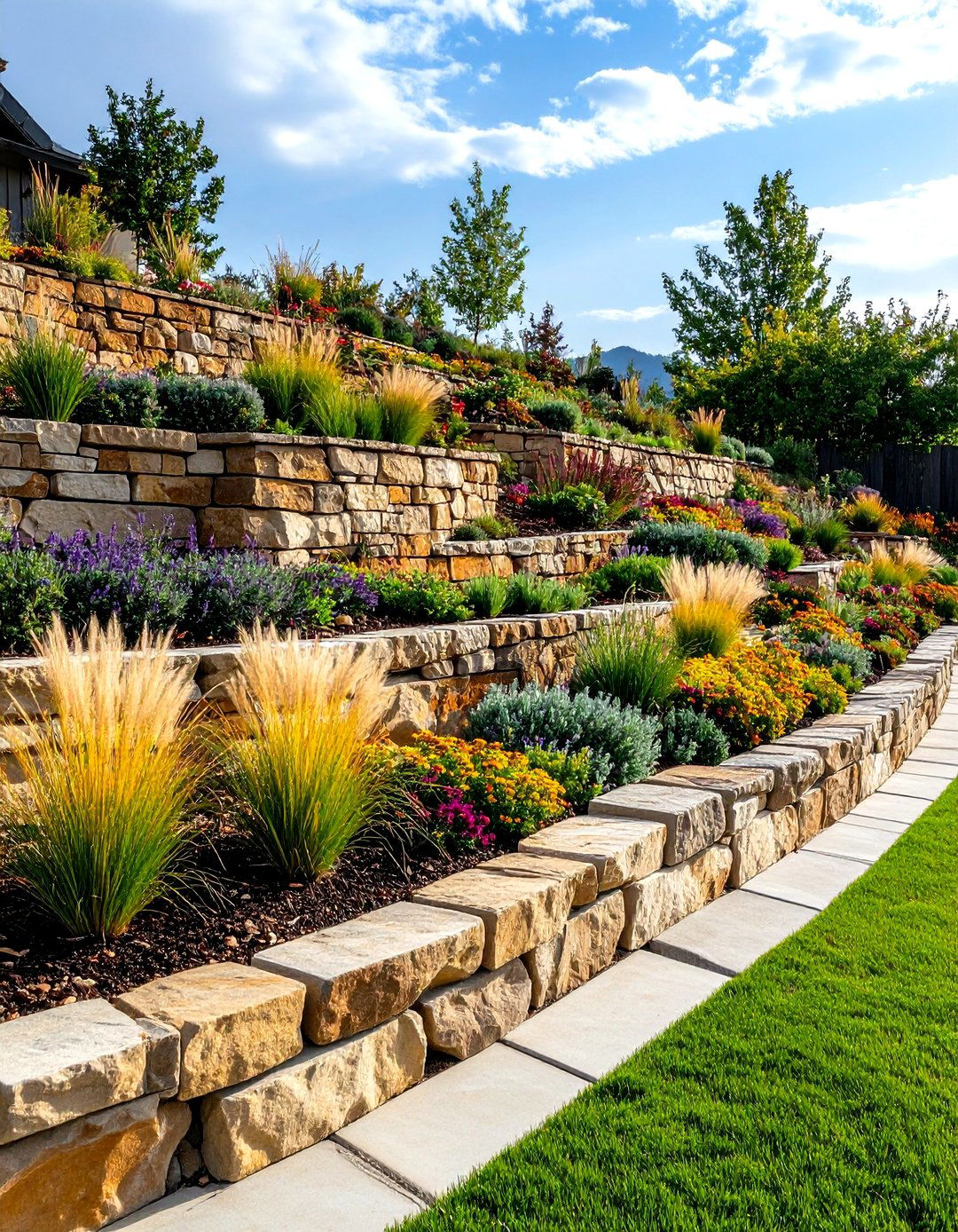 Rock Garden Retaining Wall - 24 Stone Garden Ideas