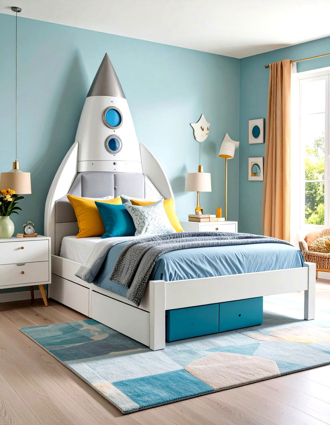 Rocket Ship Bed Design - 24 Space-themed Room Ideas