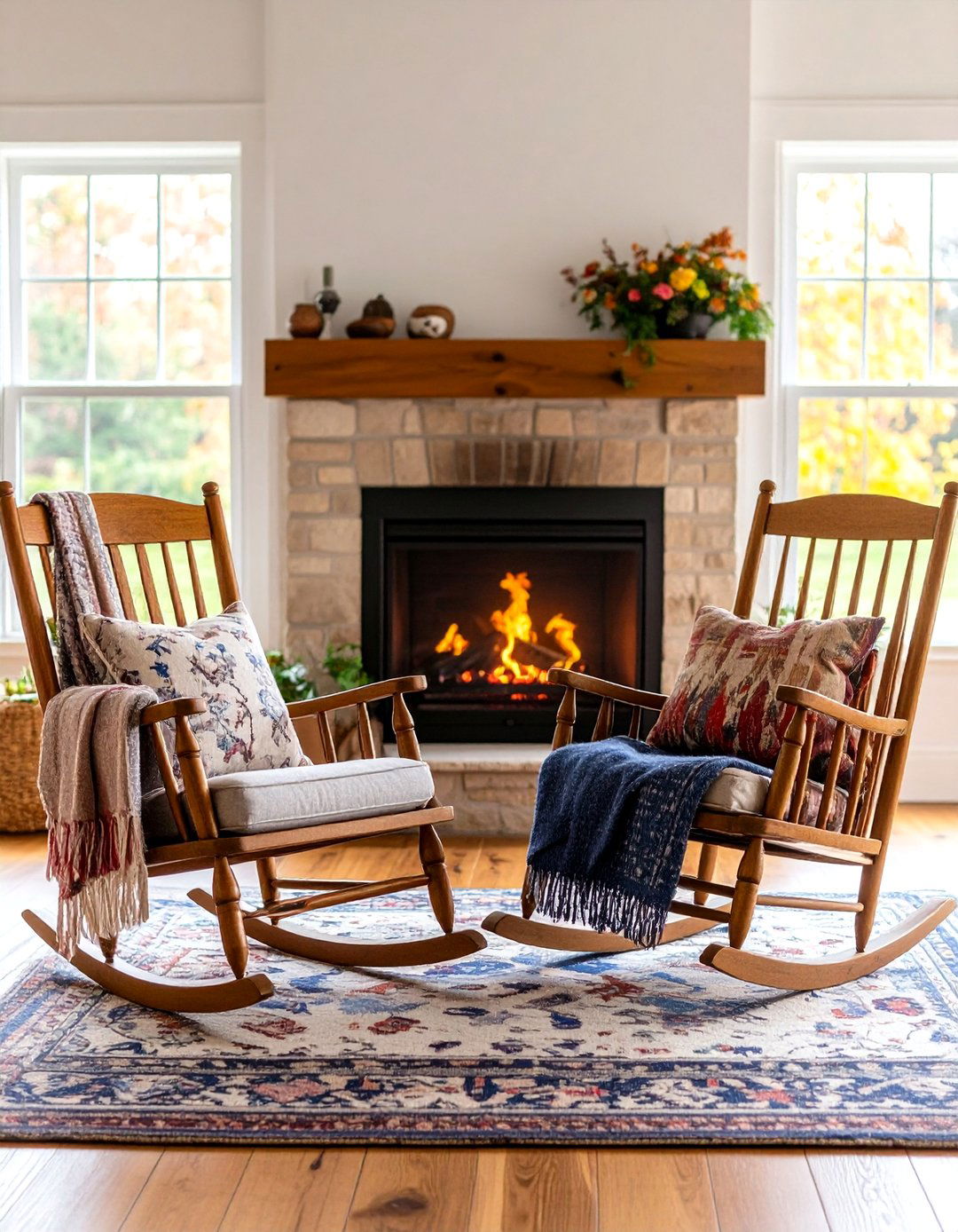 Rocking Chair Comfort Station - 24 Chairs in Front of Fireplace Ideas