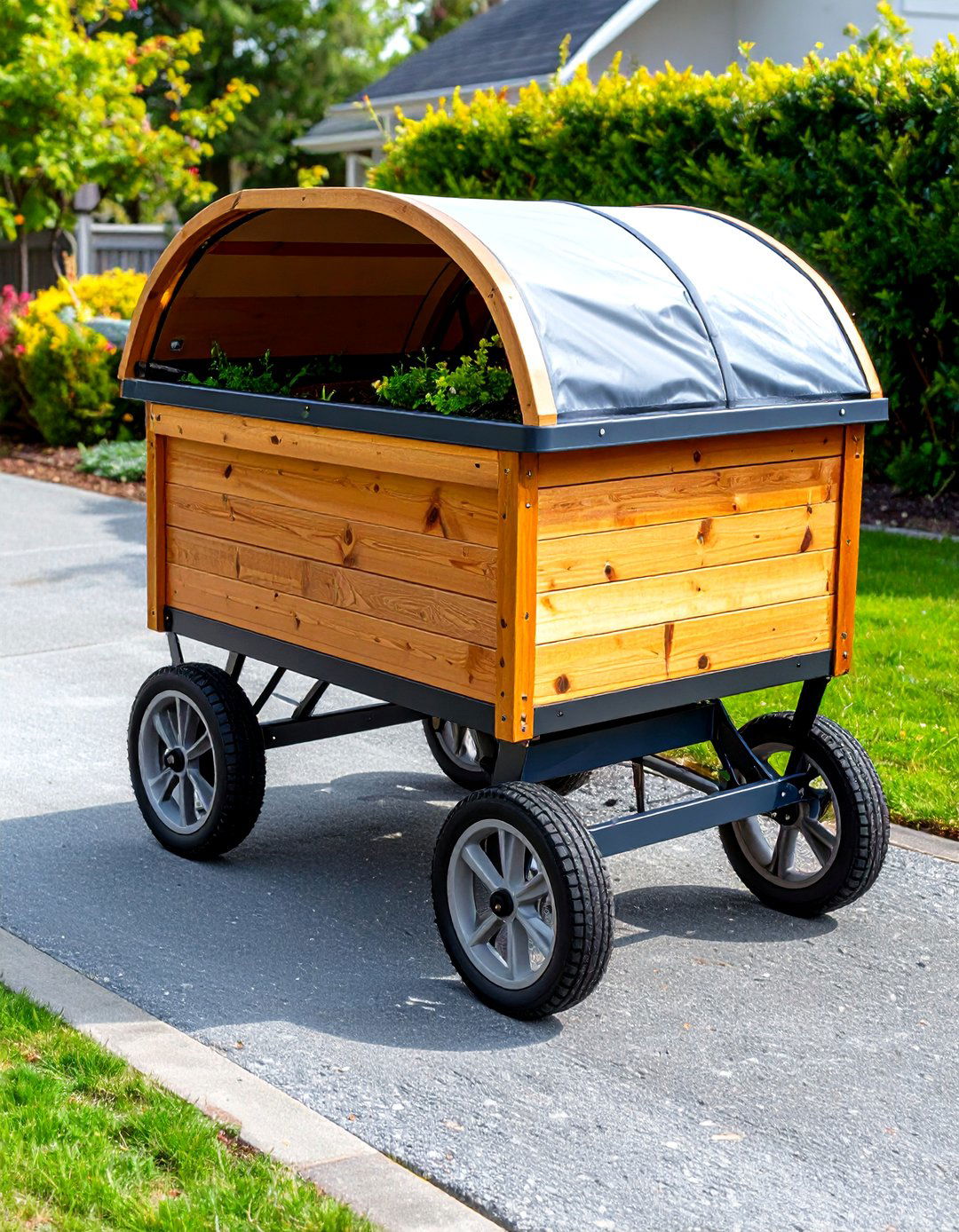 Rolling Cart Concealment System - 24 Garbage Can Storage Ideas