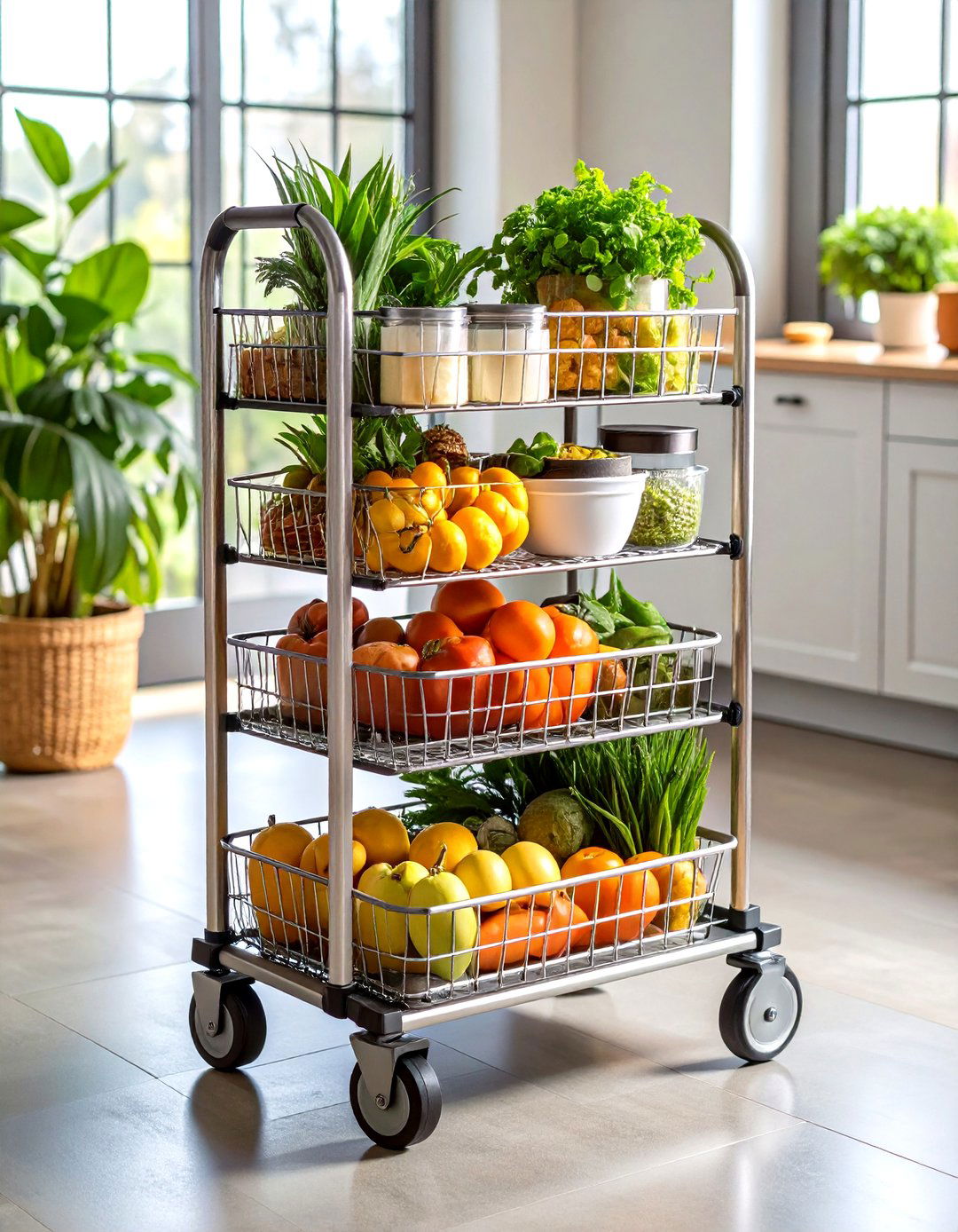 Rolling Cart Mobile System - 24 Tupperware Organization Ideas