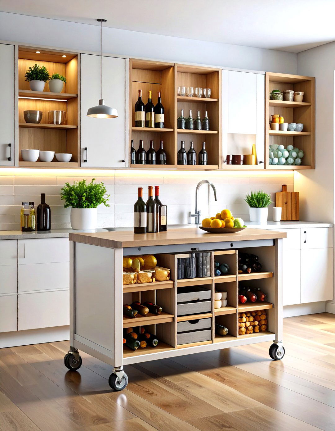 Rolling Cart Mobility - 24 Mobile Home Kitchen Ideas