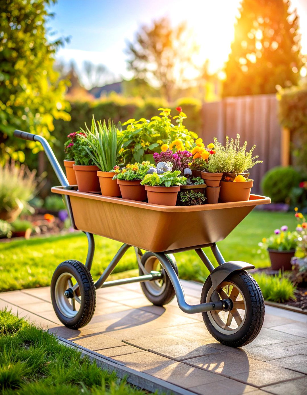 Rolling Garden Carts - 24 Small Garden Ideas