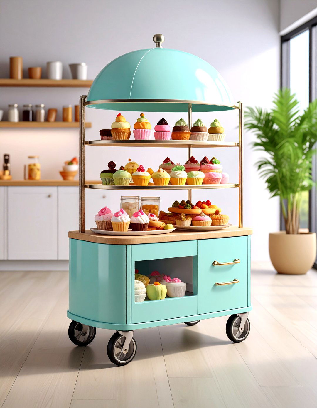 Rolling Snack Cart Station - 24 Snack Storage Ideas