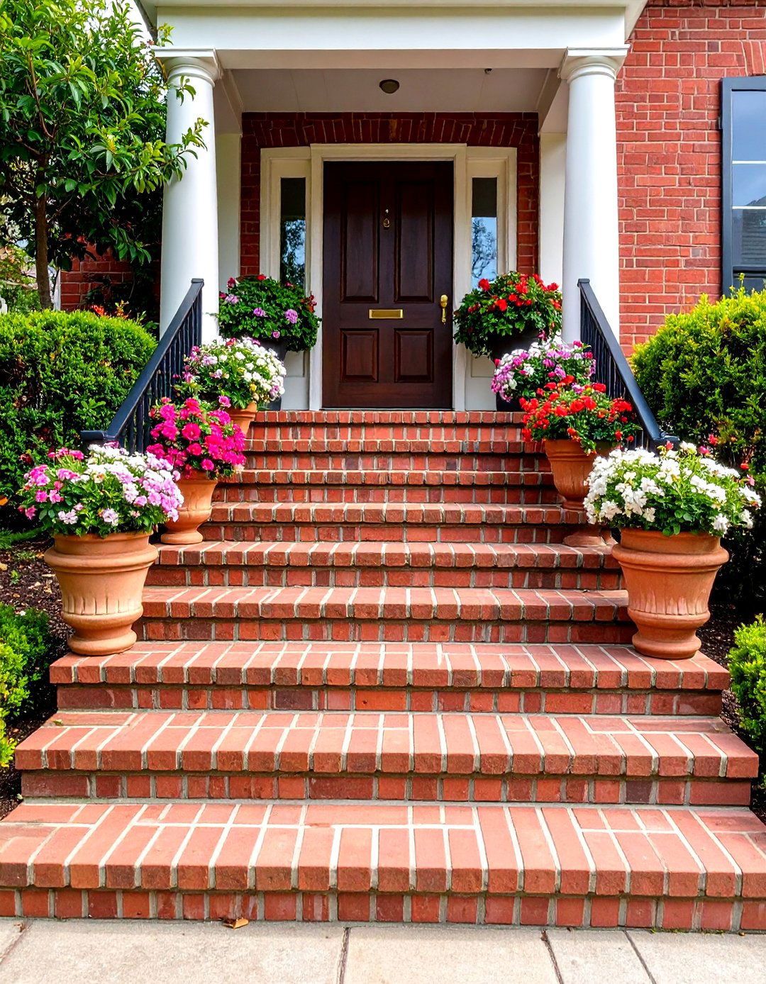 Roman Size Brick Traditional Steps - 24 Brick Front Steps Design Ideas