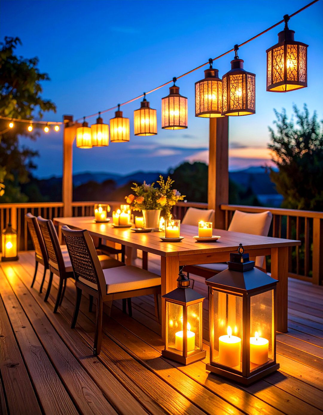 Romantic Candlelight Effect Lighting - 24 Deck Lighting Ideas