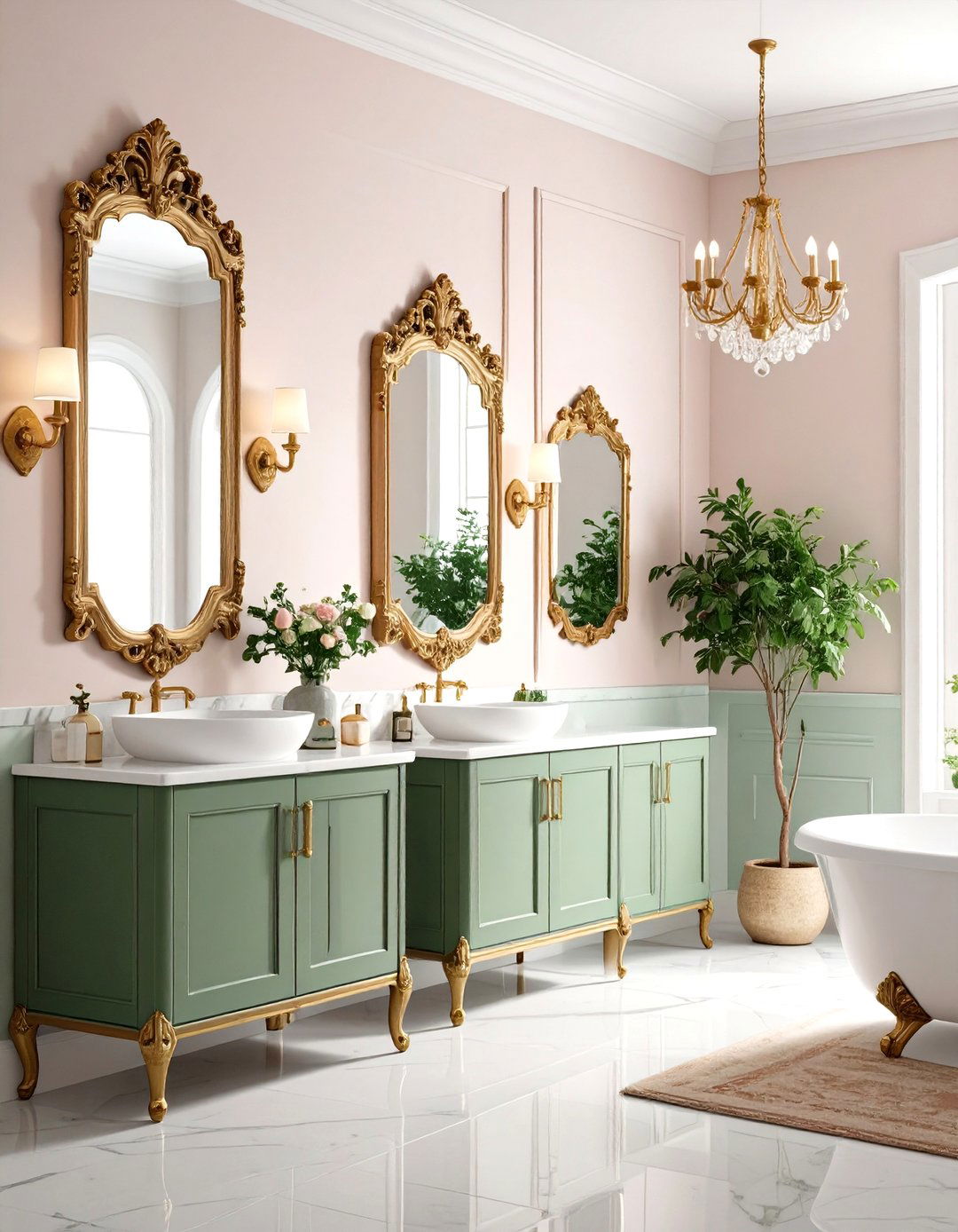 Romantic Mirror Gallery - 24 Romantic Bathroom Ideas